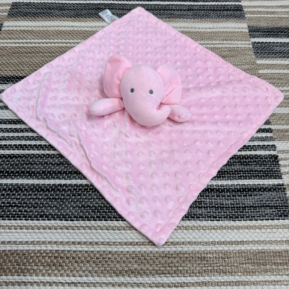 Nuby Baby Lovey Security Blanket Pink Elephant Plush Soft Cuddle Toy - Picture 1 of 11